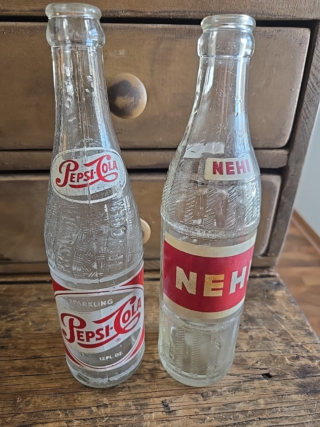Vintage/General Store Advertising Pepsi Cola & Nehi Bottles