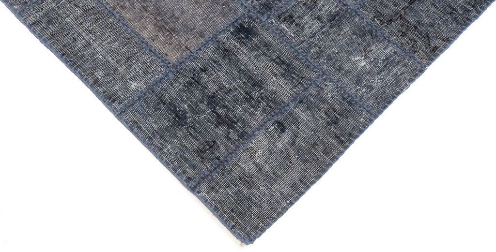 Patchwork 183×127 cm Hand Knotted Oriental Rug Vintage Carpet Grey