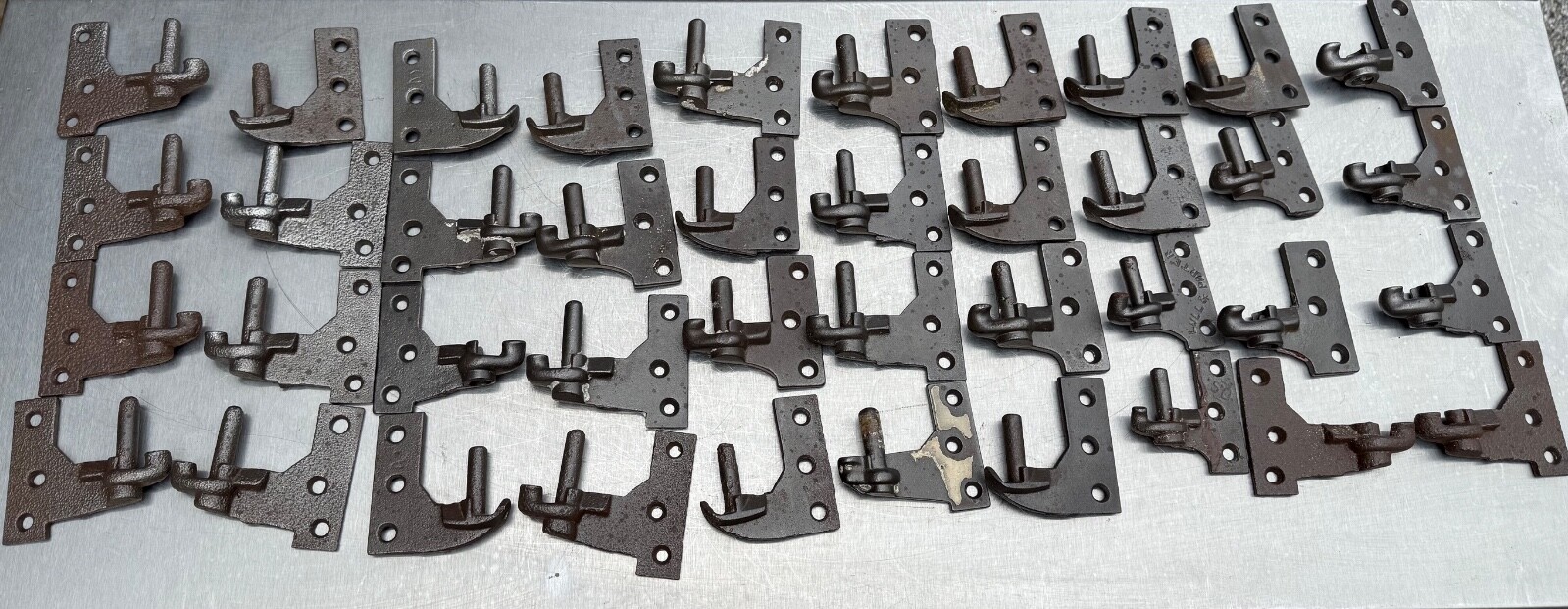 Lot of Mixed Vtg. Assorted Male Cast Iron Shutter Hinges Multi Mfg. and Sizes