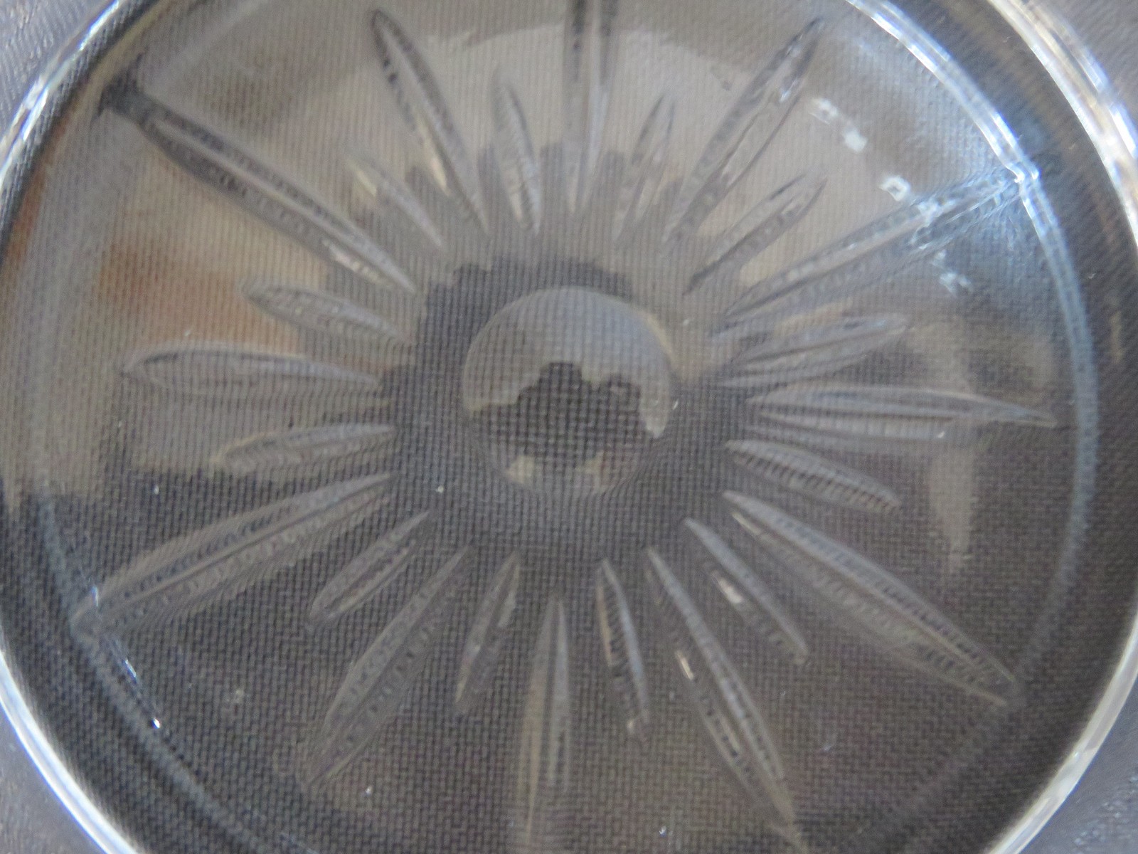 5-Vintage Frank M. Whiting &Co. Sterling Silver & Glass Starburst Beaded Coaster