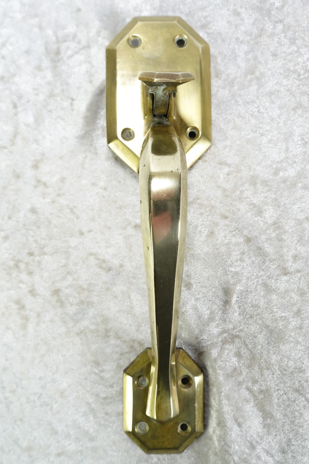 Vintage Solid Brass Entry Door Handle Pull Right Hand With Latch