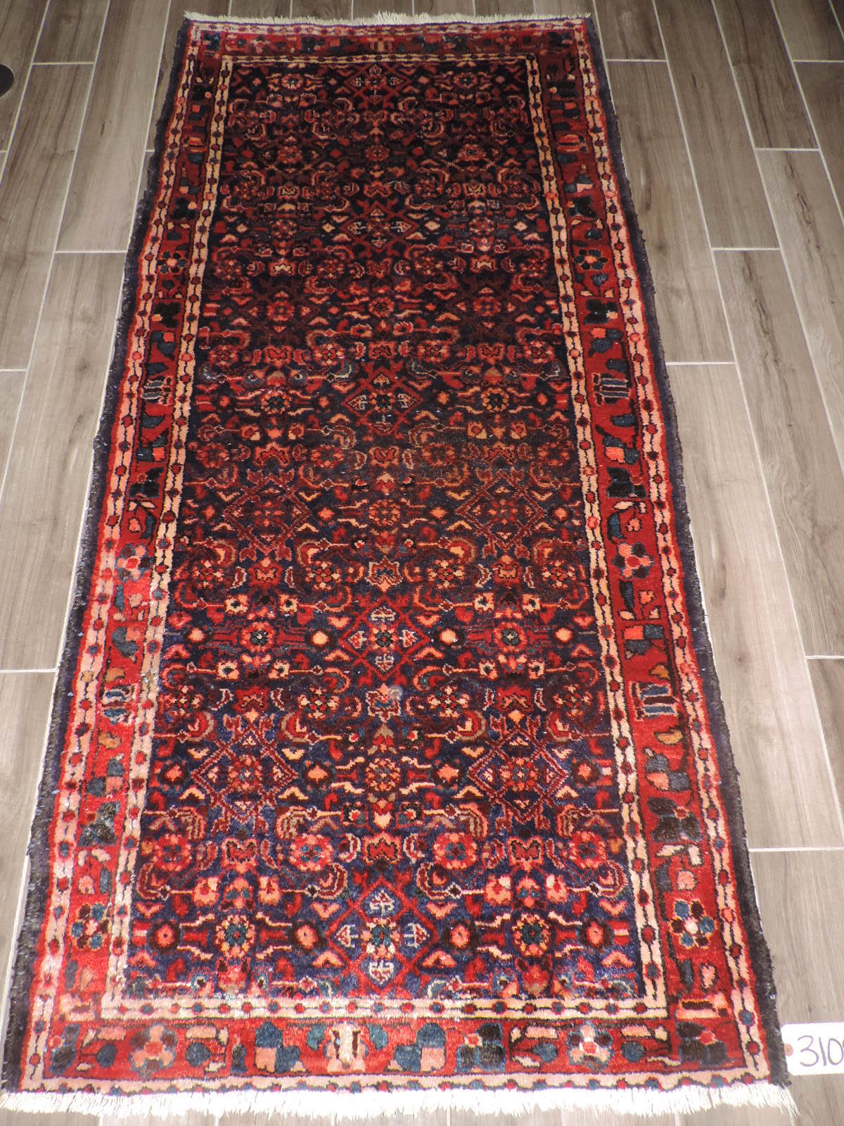 3x8ft. Handmade Herati Wool Runner