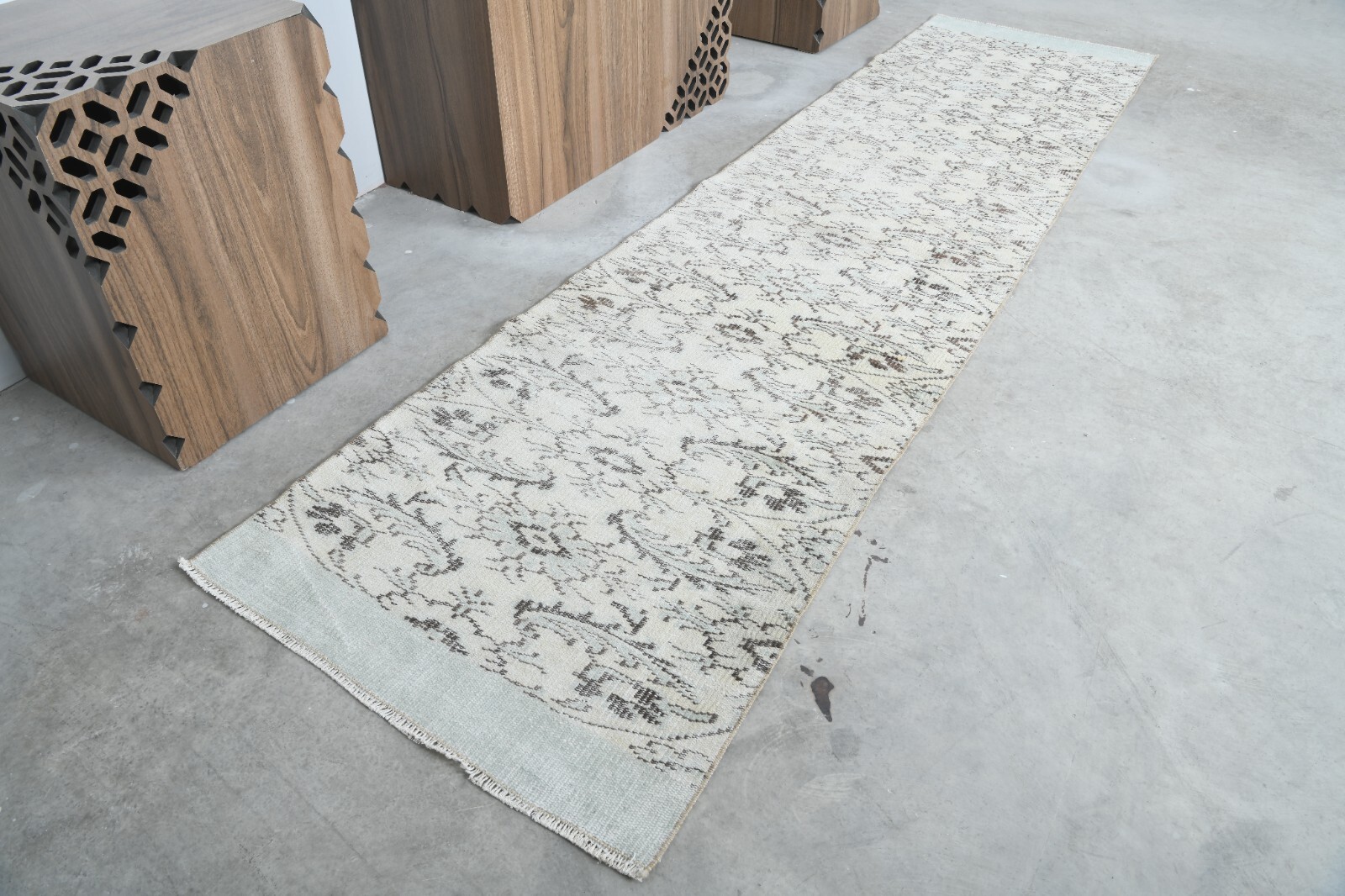 Oushak Runner Rugs Turkish Hand-Knotted Hallway Carpet Vintage Rug 2×9 ft 451