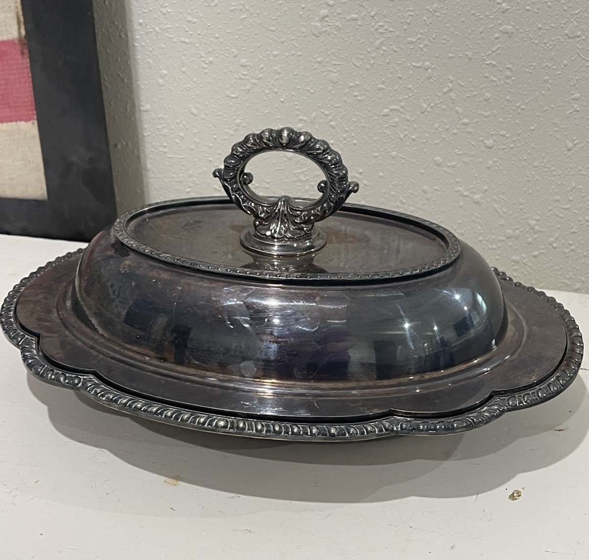 William Melford Silver Plate Oval Double Vegetable Castledon Silver Plate Hollow