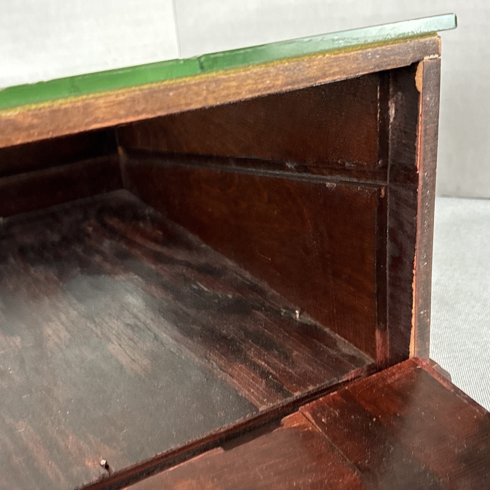 Antique Wood Glass Display Case Red velvet Table Top Kendallville, Indiana