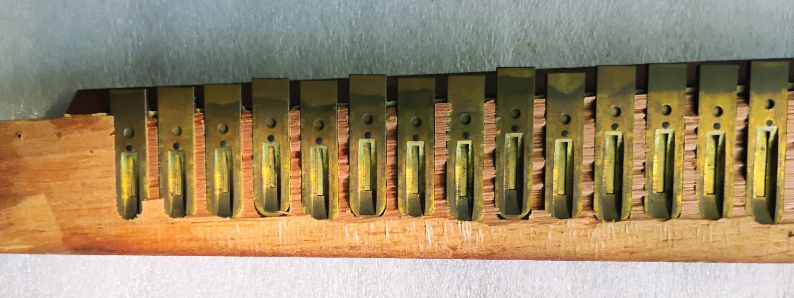 Set of 30 Antique Pump Organ Brass Reeds Smith American Organ Co.