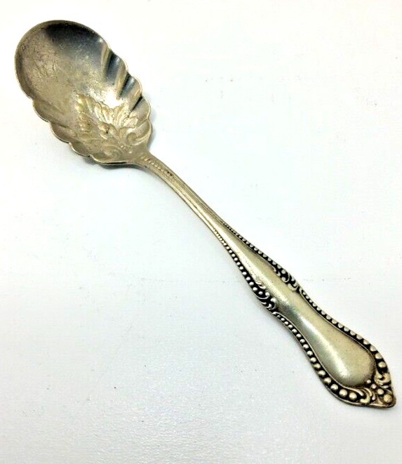 N F Niagara Falls Nickel Silver Sugar Shell Spoon with Wear to Whole Spoon