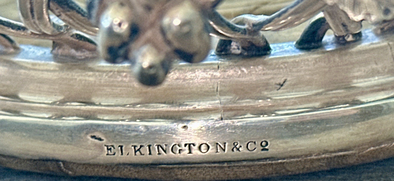 Antique Electroplate Silver Wine Bottle Coaster by Elkington & Co. 1850
