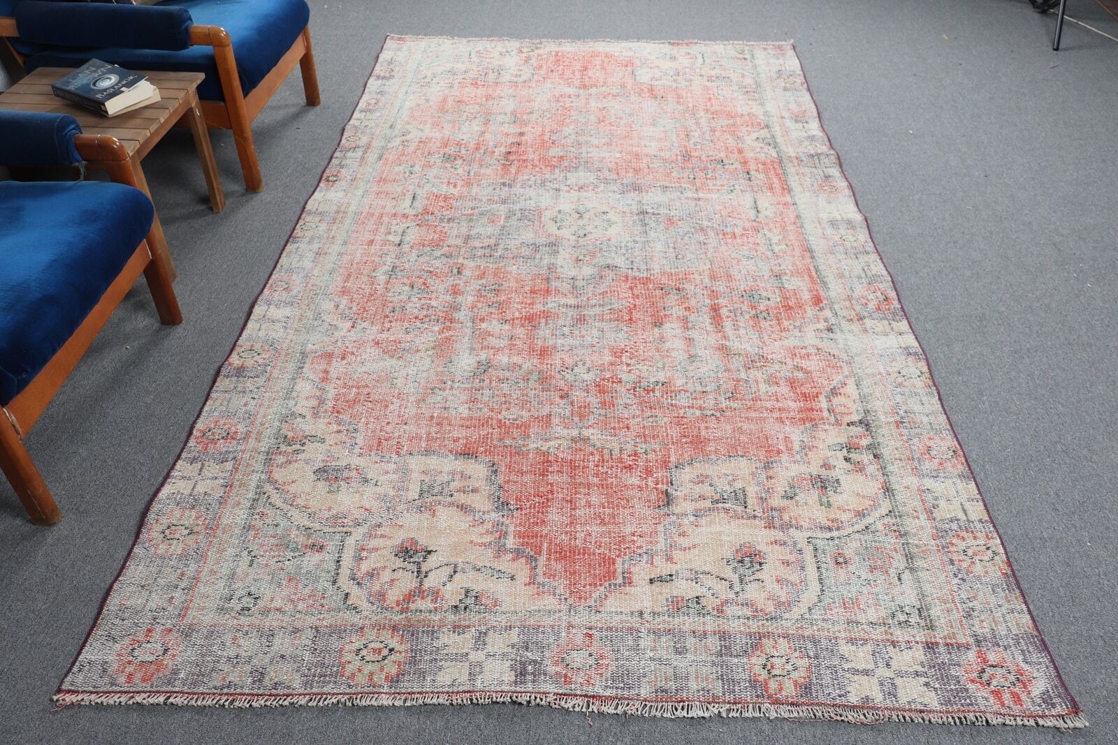 Vintage Rug, Cool Rug, 5.4×9.6 ft Large Rugs, Turkish Rug, Moroccan Rugs