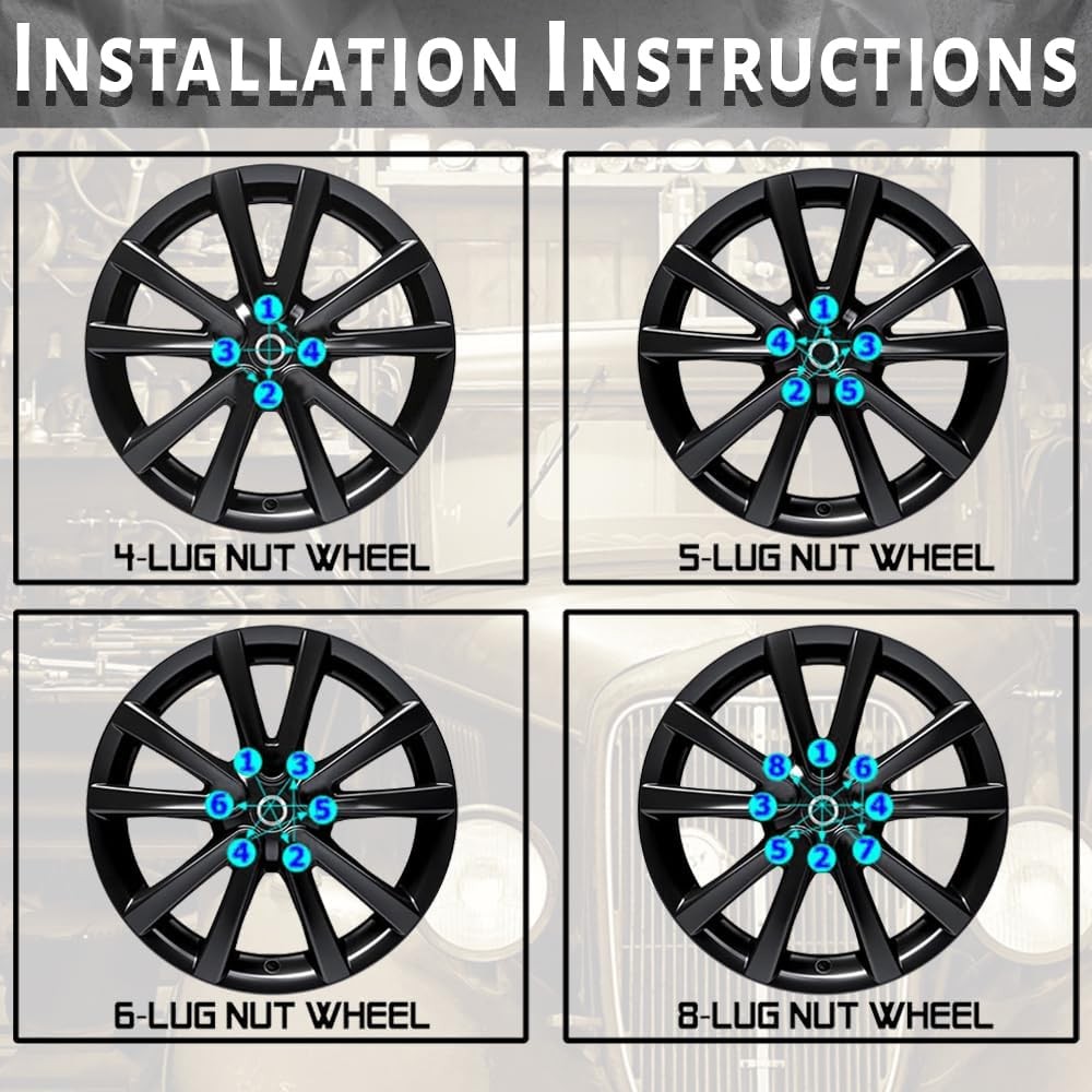 Set of 20 M14x1.5 Lug Nuts Compatible with 2018-2022 Wrangler Gladiator 2011-202