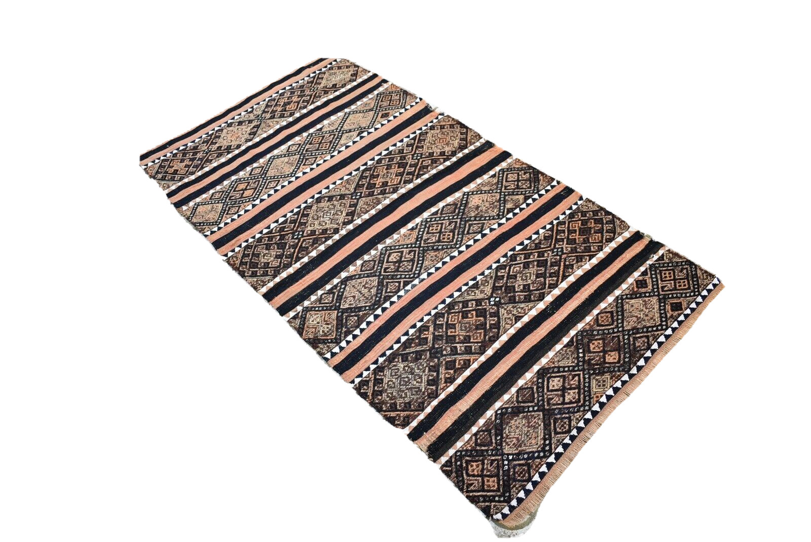 Fabulous Antique Anatolian Collector’s Piece Distressed Nomadic Cicim Kilim Rug