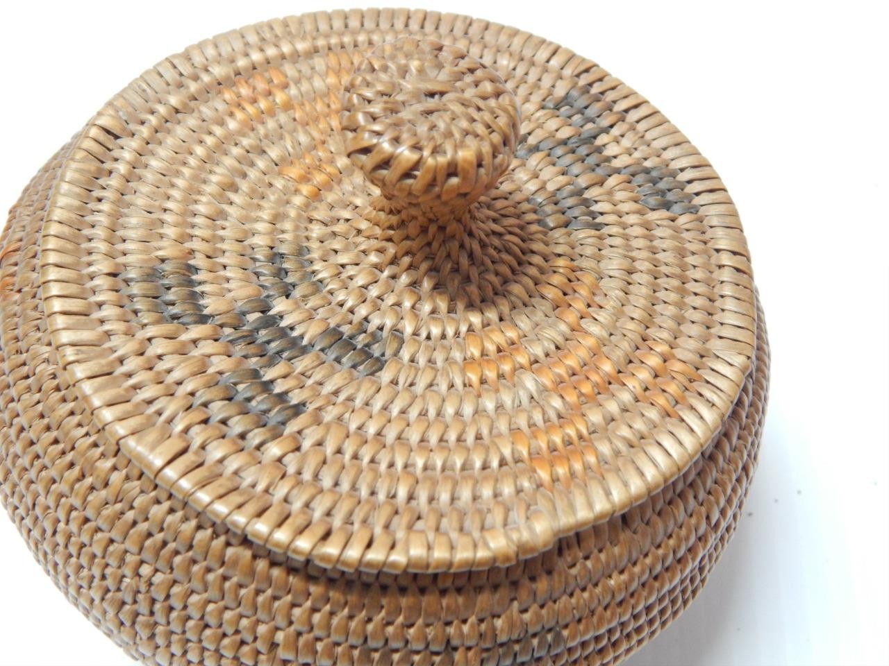 3 COLOR ANTIQUE VINTAGE SHOSHONE – PANAMINT LDED INDIAN BASKET DEATH VALLEY AREA