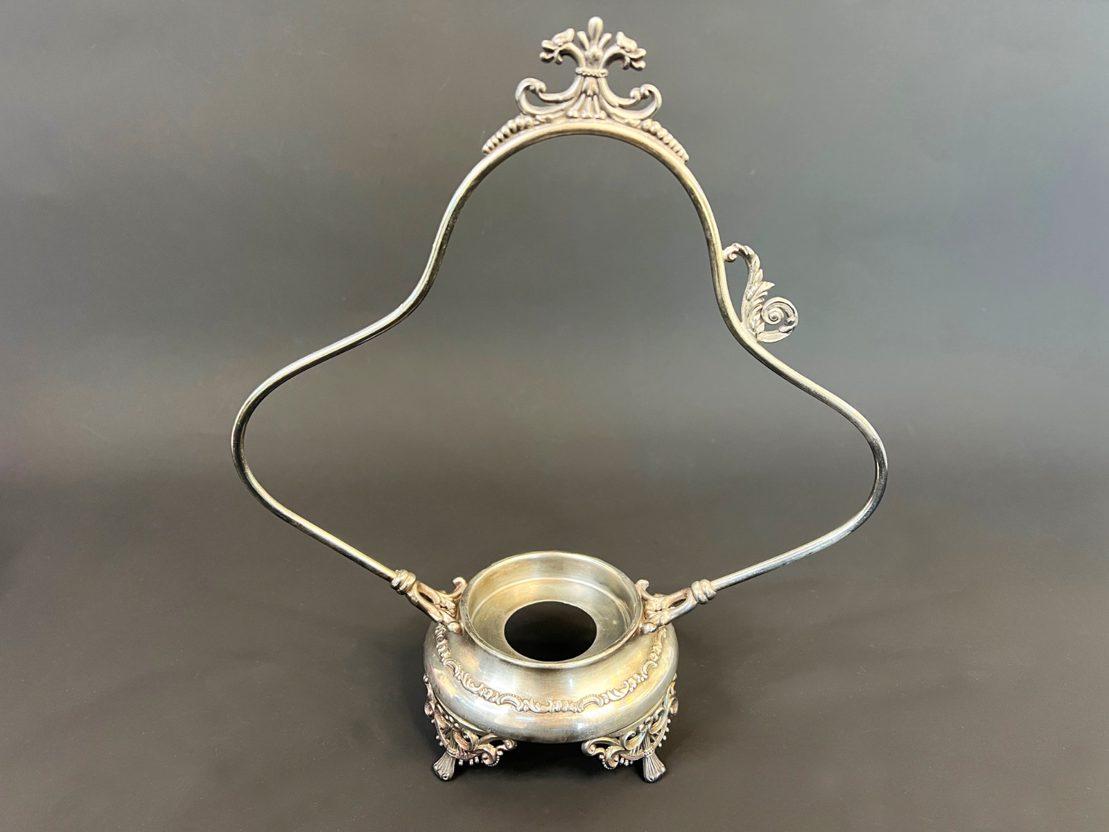 Antique Adelphi Bride Basket Victorian Cranberry Pink Glass Silver Pl w Tongs