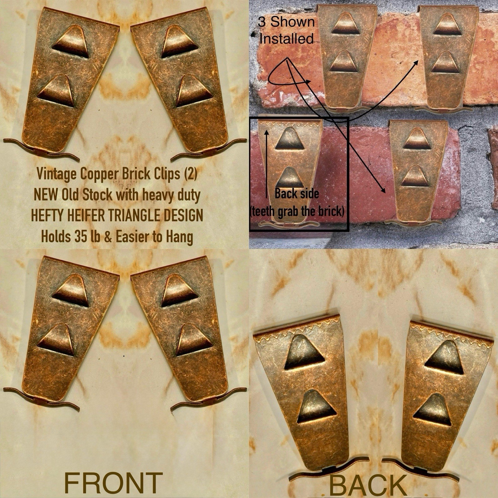 Brick Clips | Siding Clips Secure Repositionable Indoor Outdoor Heavy Duty Clips