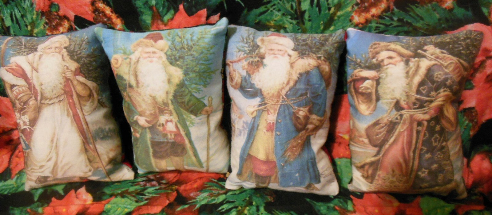 Primitive/Vintage/Santa Claus Ornies/Bowl Fillers/ Cupboard Tucks Set of 4—#2