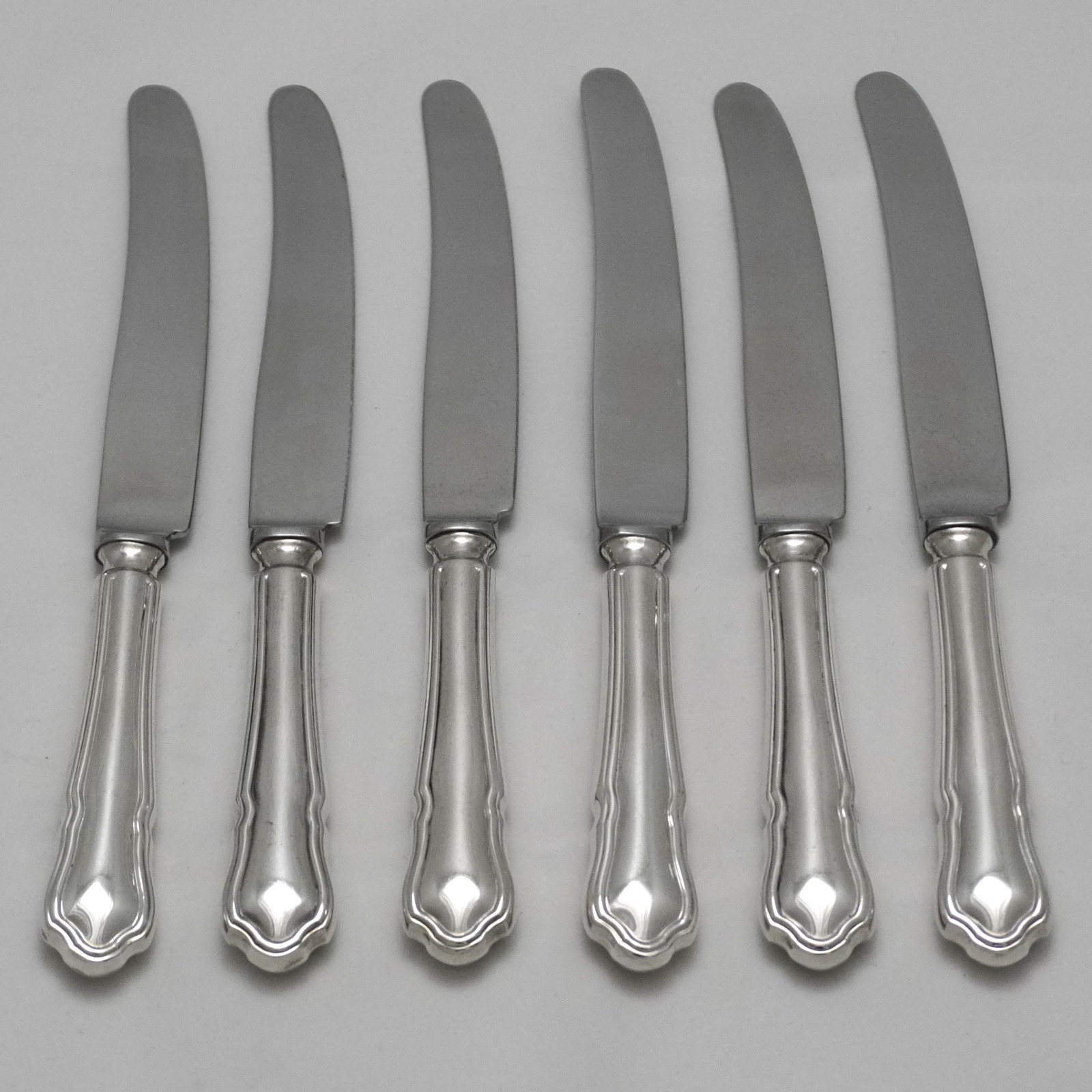 DUBARRY Design Sheffield Made Silver Service Cutlery Six Table Knives 23.8 cm