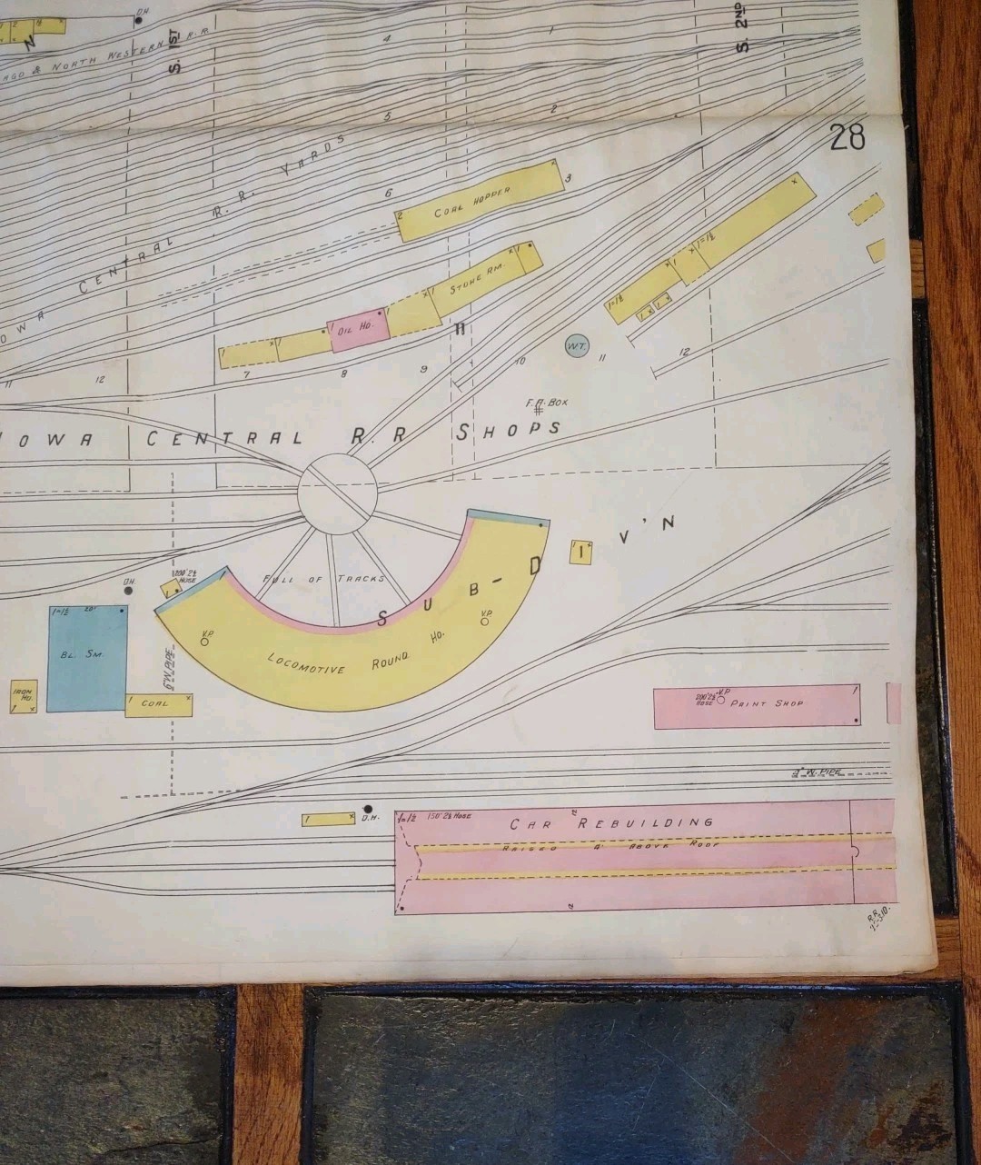 1910 Sanborn Map Company Marshalltown IA Complete Insurance Map Marshall County