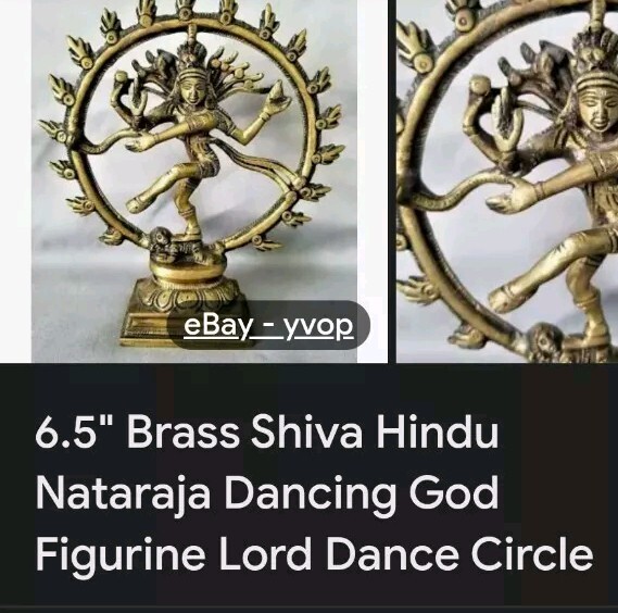 Brass Nataraja Lord Shiva Hindu God Of Dance Statue Figurine 5”