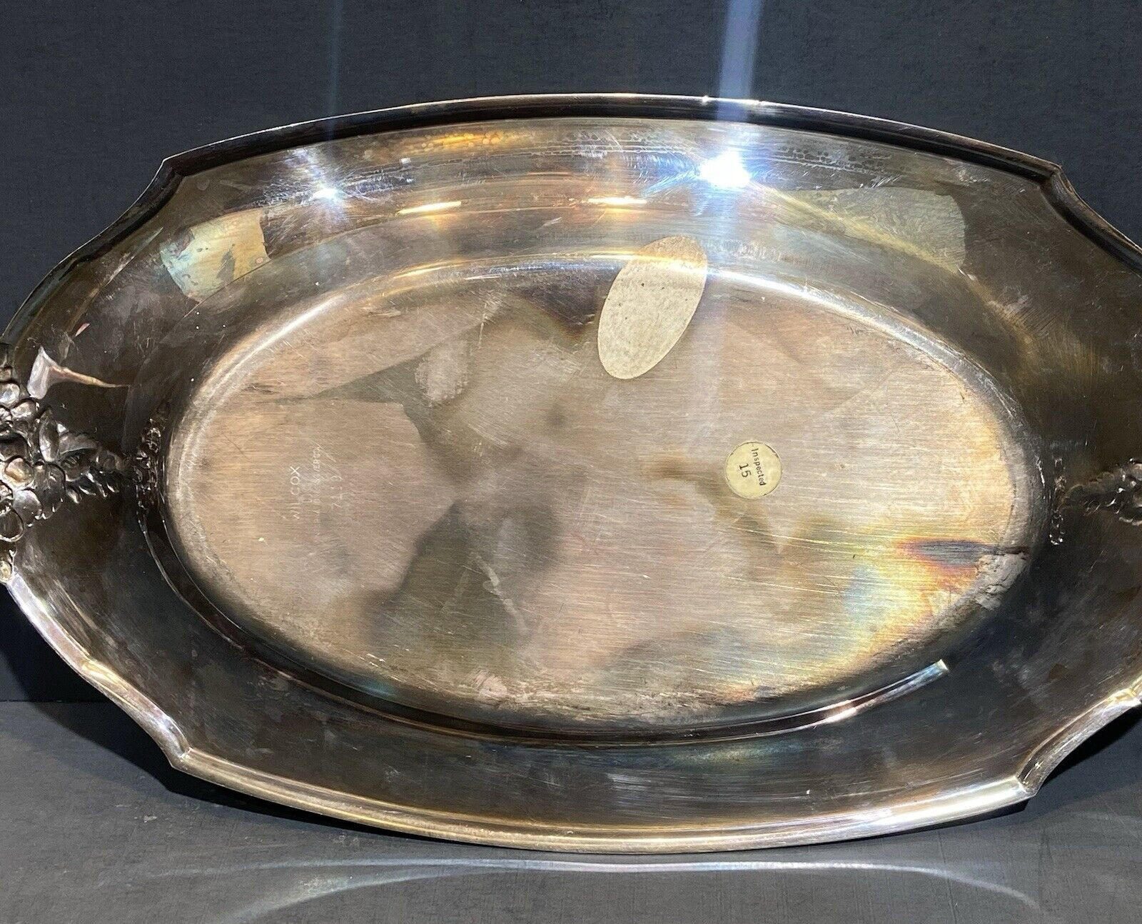 VTG Wilcox International Silver Bread Serving Tray Platter 7119 Silverplate Oval
