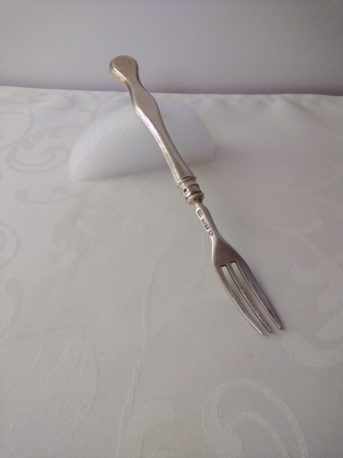 26.5g Aaron Hadfield c1850 Sheffield Sterling Silver Dessert Fork