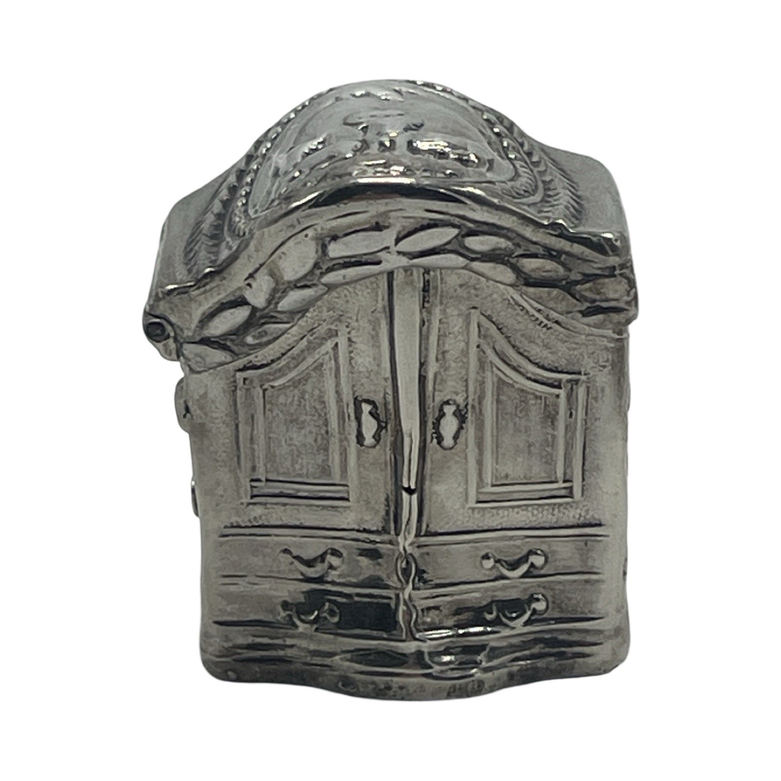 A Silver Miniature Dutch Novelty “Kas” Box C1850 Marks To Base (F4500)