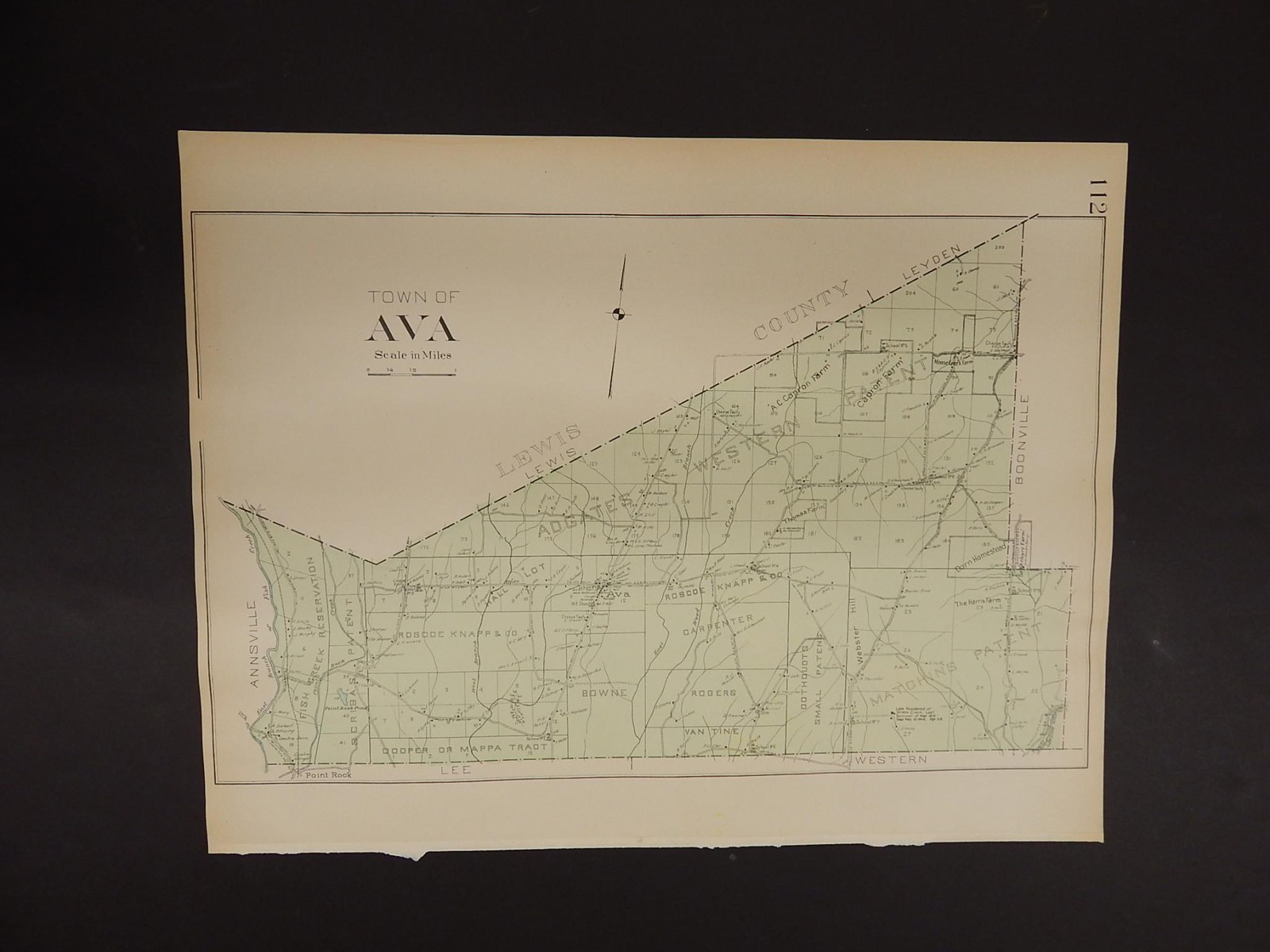 New York, Oneida County Map, 1907 Town of Ava R3#25