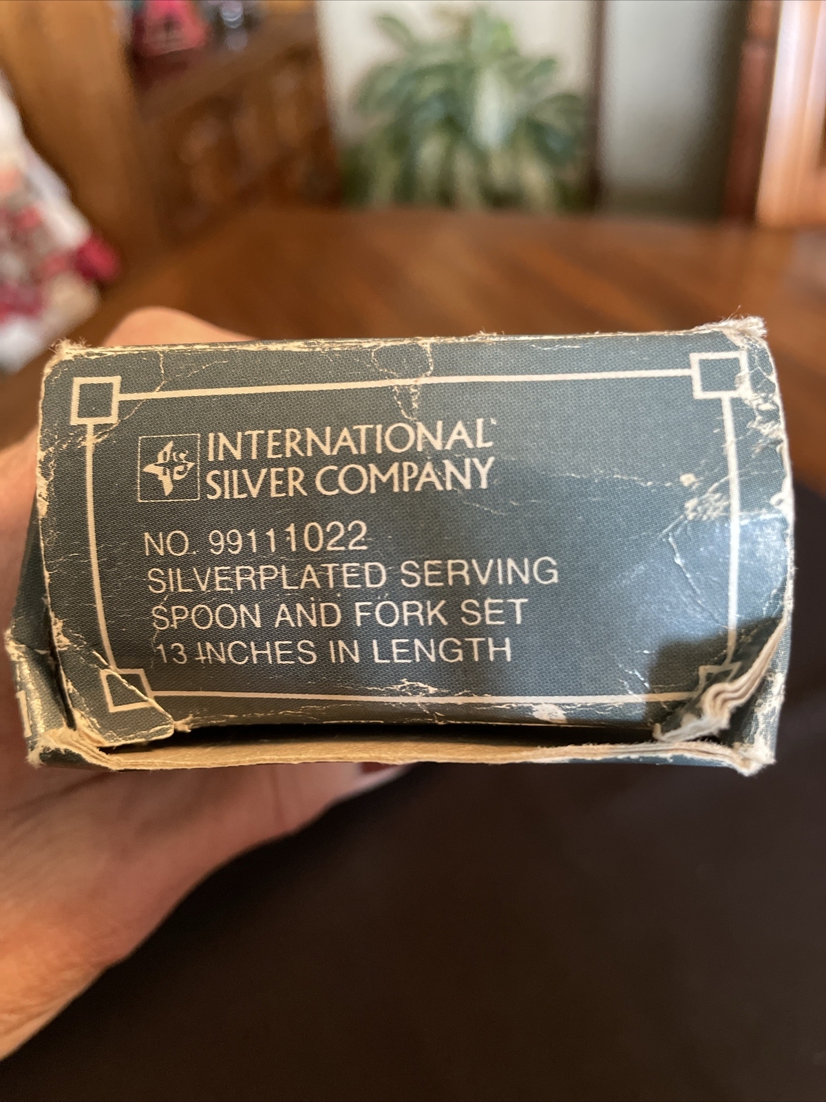 International Silver Co Silverplated Serving Fork And Spoon Set 13” 1994 Vintage
