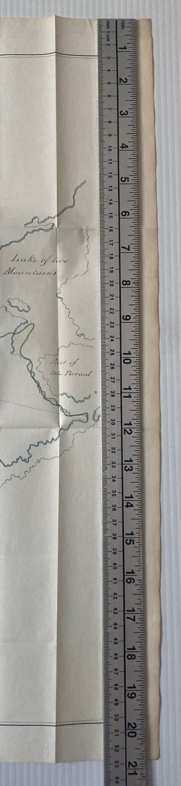 Ancient map facsimile Nov.18 1791 boundaries Upper lower Canada Bouchette