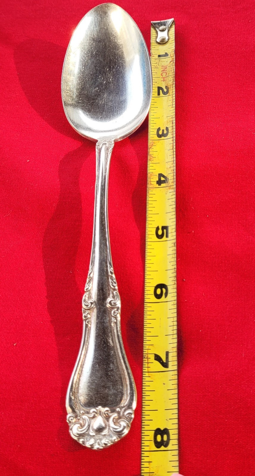 VTG Oneida Community Reliance Plate A1 Floral Serving Spoon Silverplate WB#10