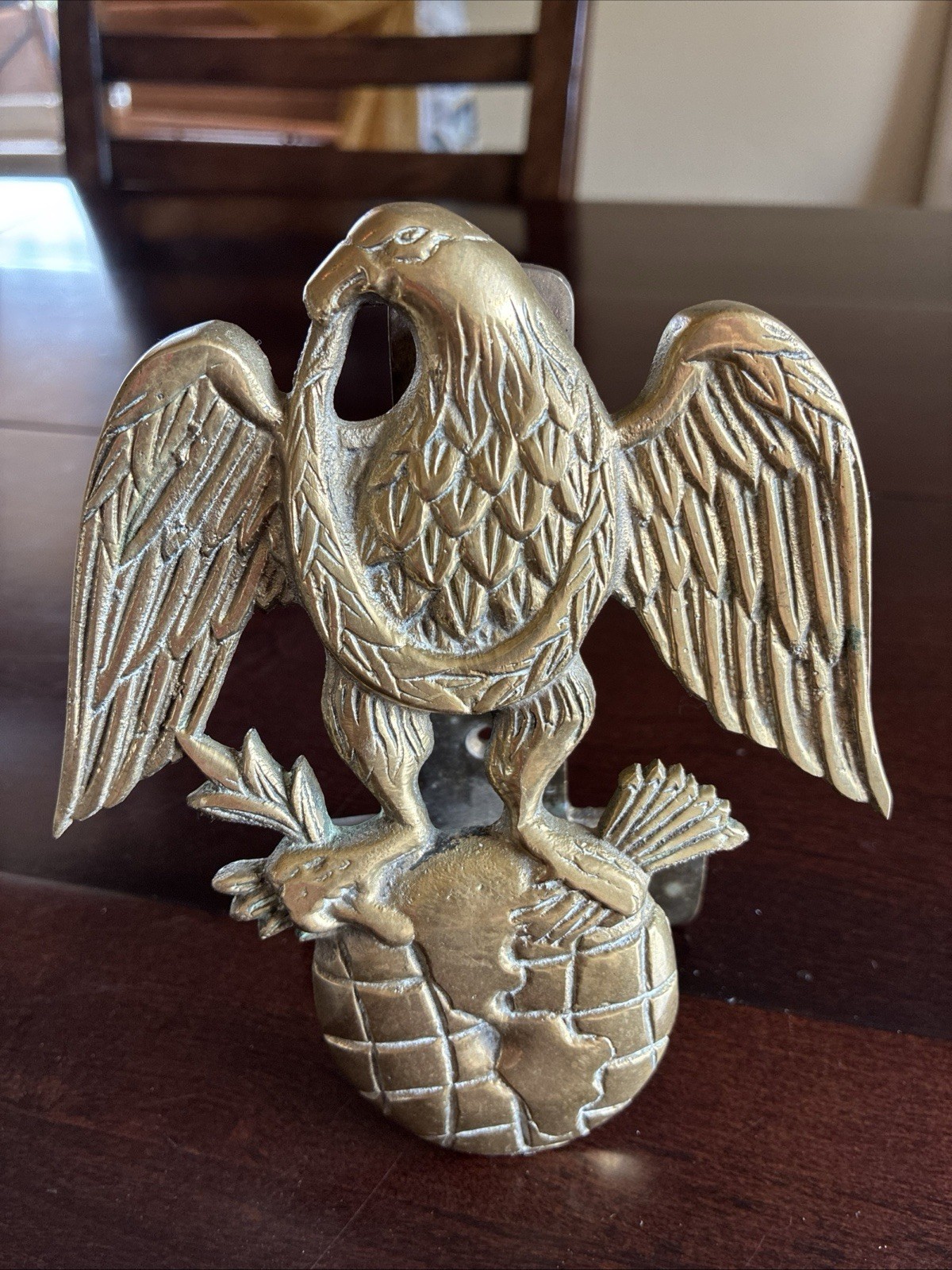 VNTG/Penco/Brass American Eagle Door Knocker/Globe/New Bedford MA/Taiwan/1970s