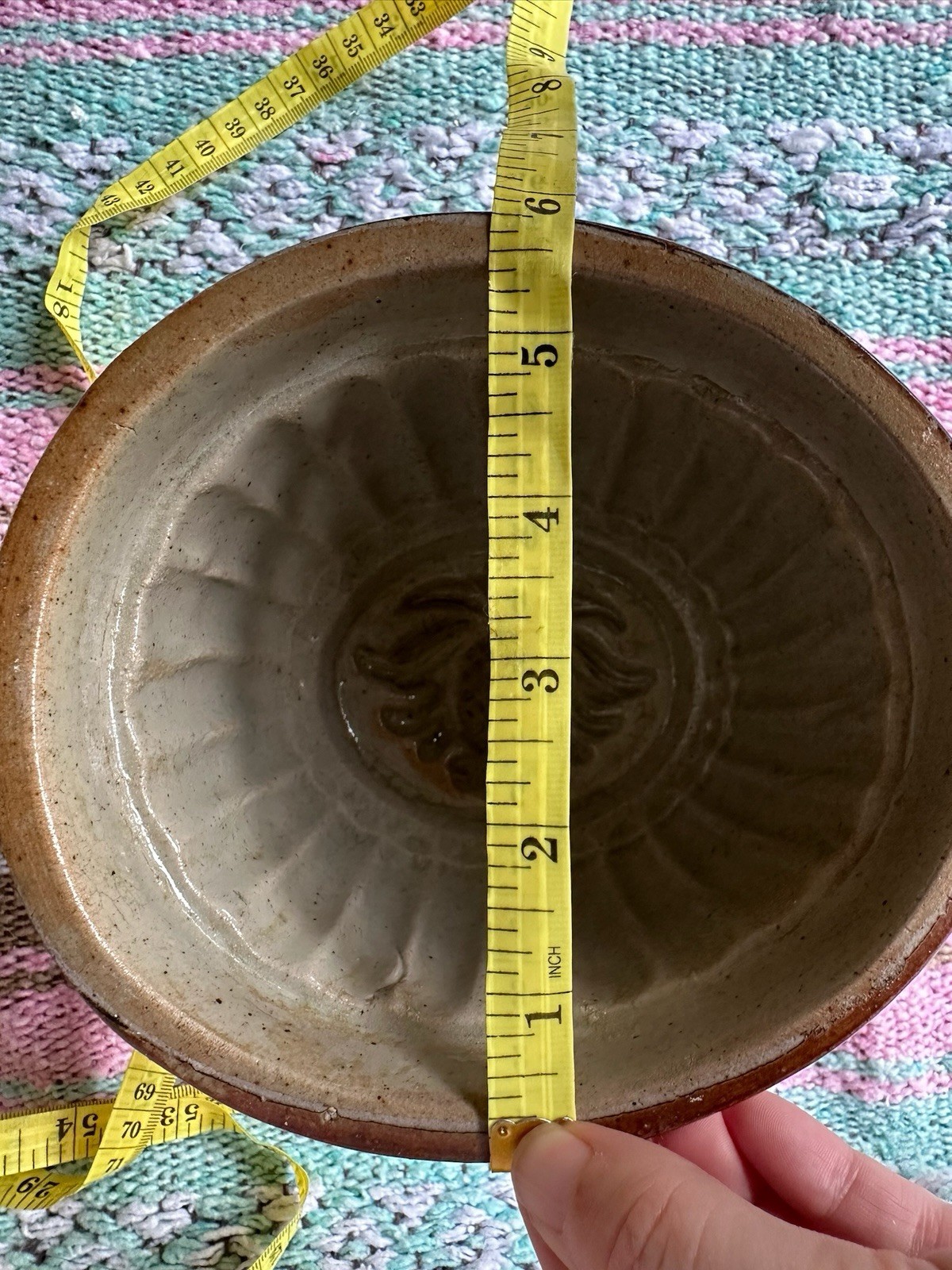 Antique 1800-1900’s Red Ware/Stoneware Pudding/Jelly Mold Bowl