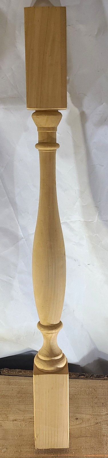 Vintage Cedar? Turned Wood Spindle Balusters 30 x 2 1/2 inches qty 1