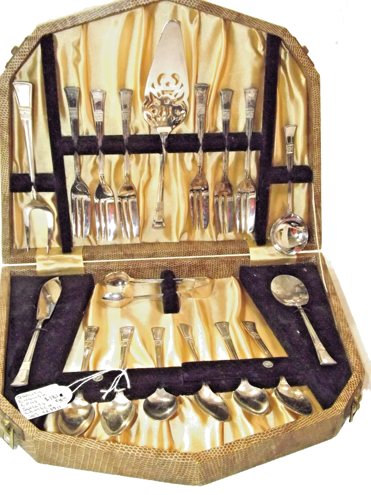 VTG ANGORA Old English Sweets Canteen Cutlery Set Silver Plate 19pc Set w Box