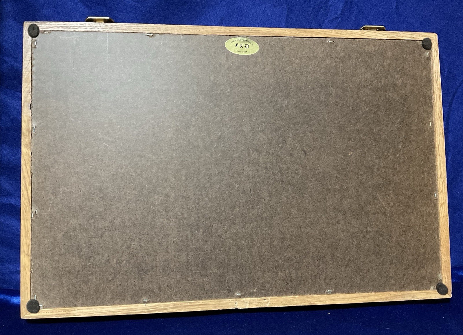 Oak & glass DISPLAY CASE 18”x12”x2” Collections, Treasures, Knives, Coins, Meda