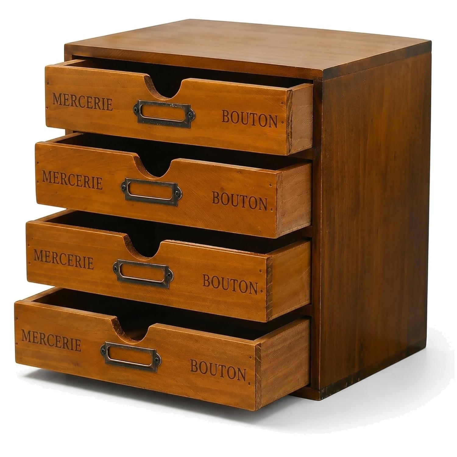 Vintage Stackable Desk Storage with 4 Drawers – Organize Craft Supplies