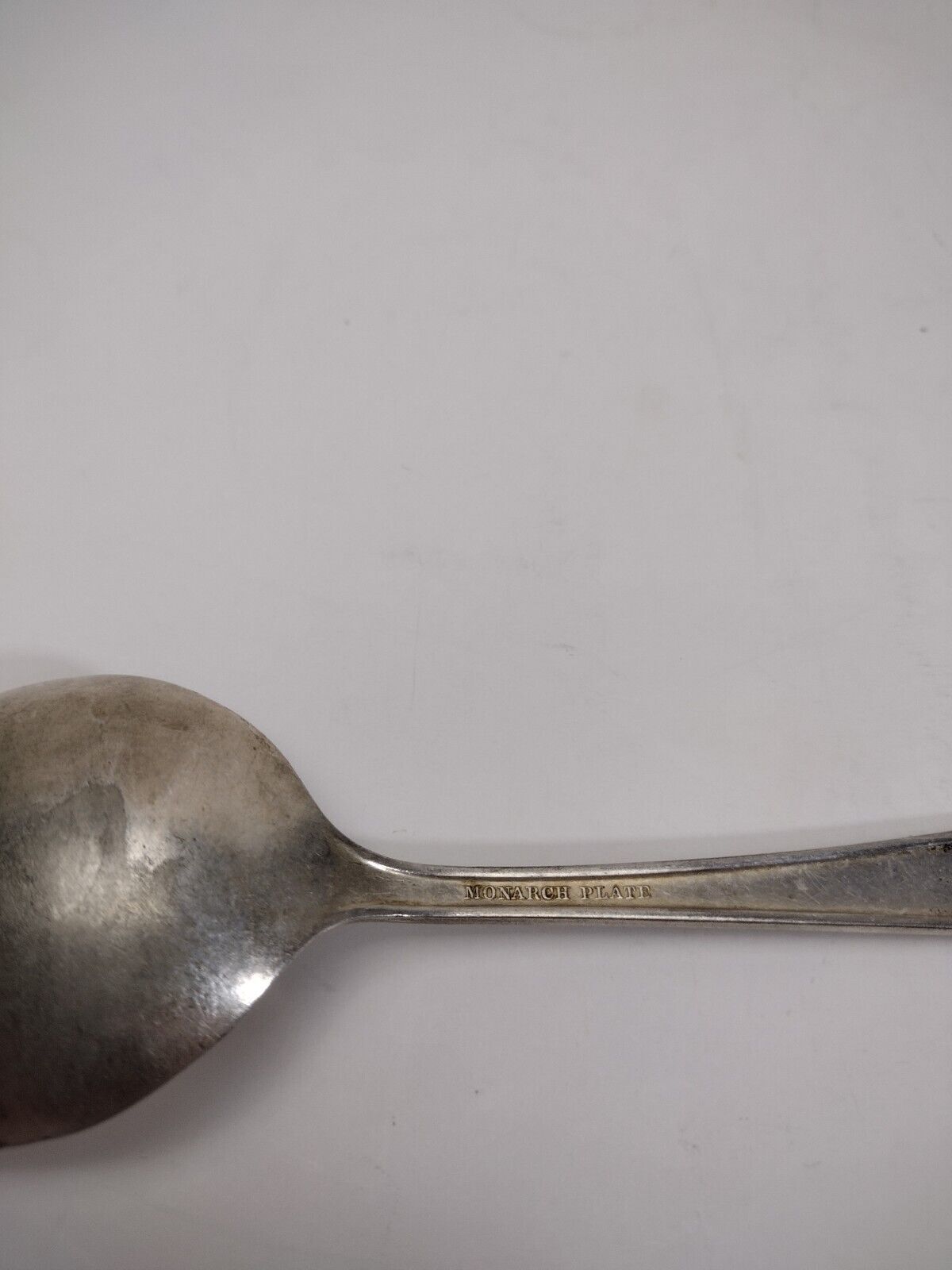 Vintage Monarch Silver Plate Serving Spoon Martinique Pattern