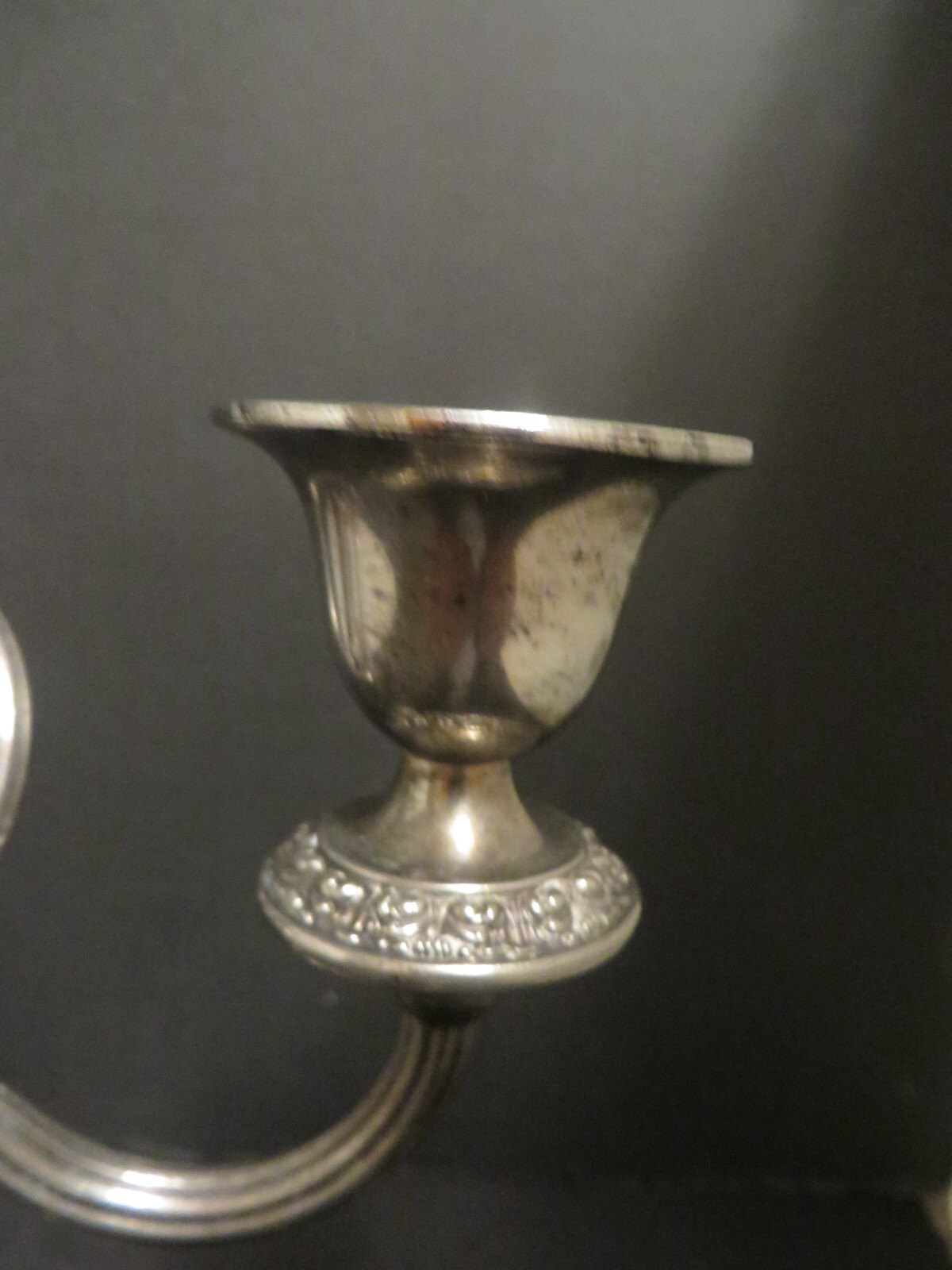 VINTAGE, 2-ARM TRIPLE CUP SILVER PLATED CANDELABRA BY IAN HEATH LTD “IANTHE”