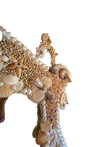 MIRRORED CORAL AND SHELL CANDELABRA
