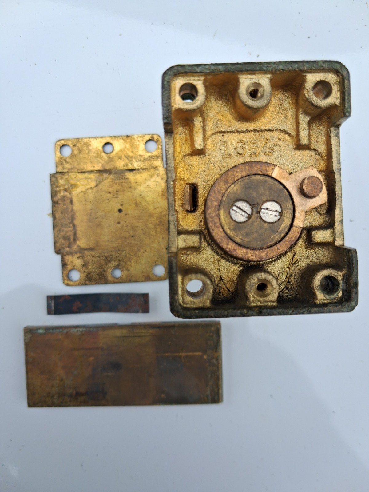 Lot of 5 Vintage Sargent Brass Rim Deadbolts Unlocked Surface Mount Locks
