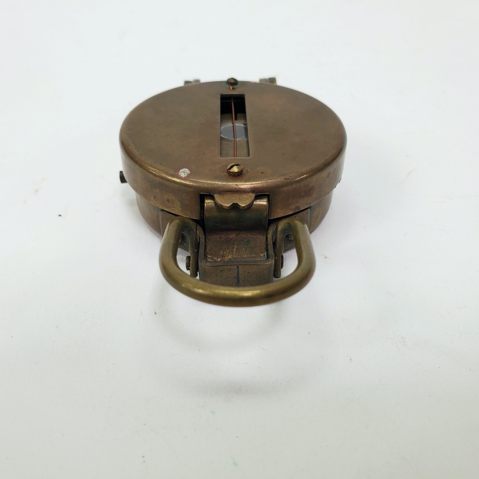 Solid Brass Engineer Surveyor Pocket Compass Thumb Ring Brass Face “1920” India