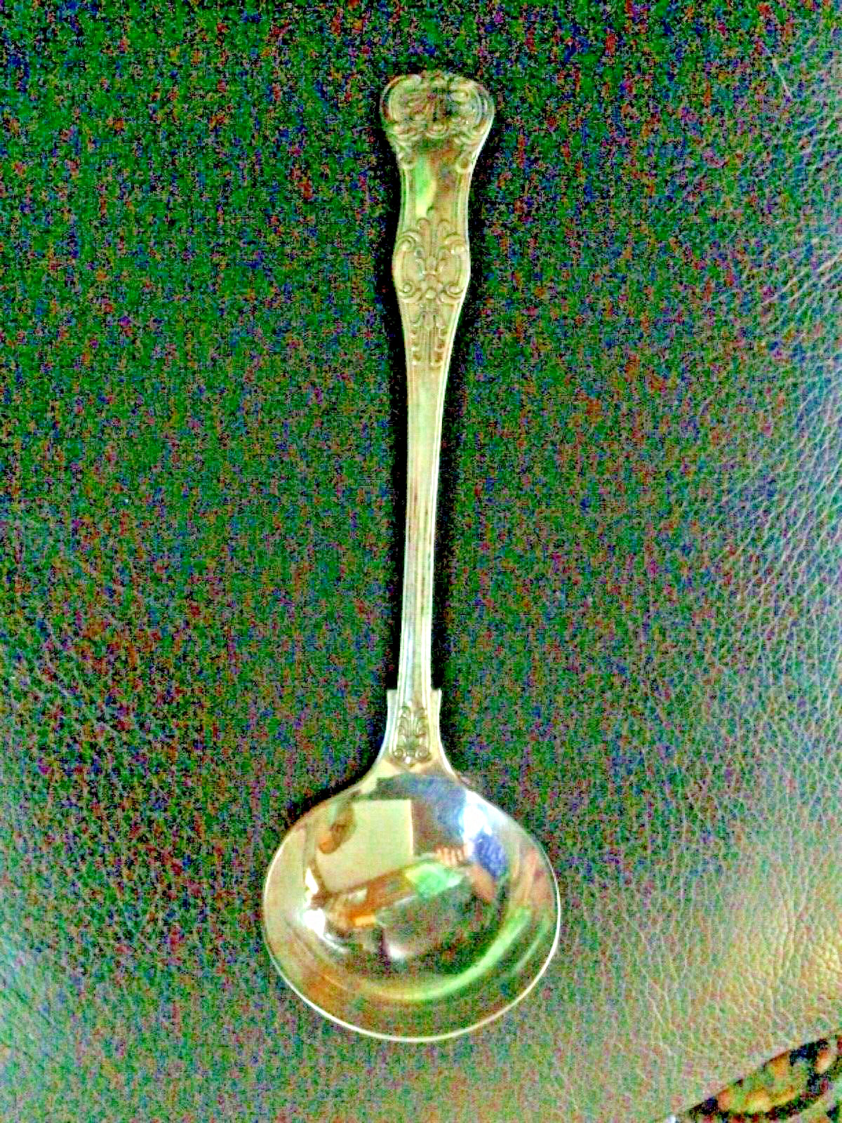 1 Old Hallmarked Silver or SILVERPLATE 7” Gravy LADLE “Queens” PATTERN NICE