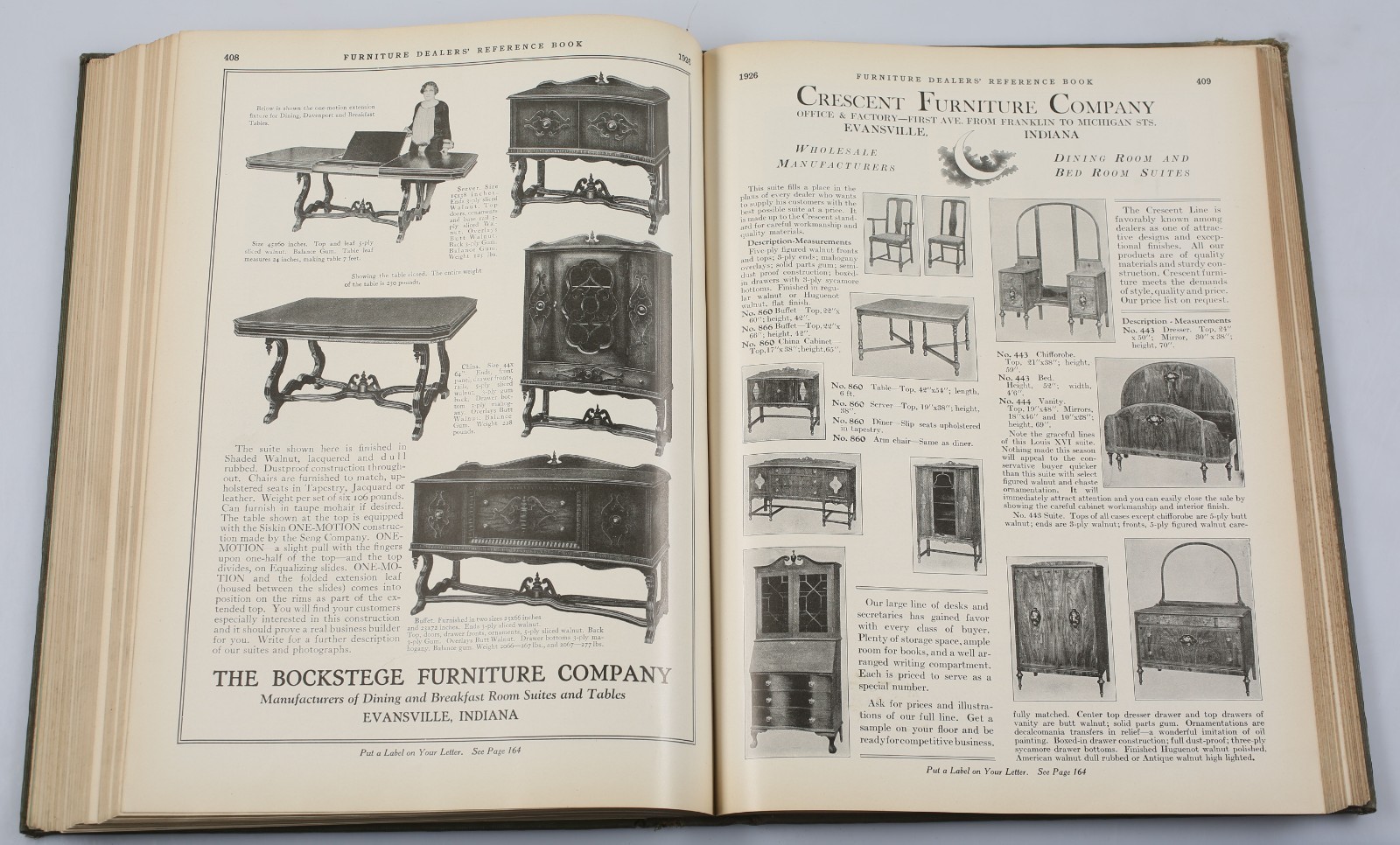 Vintage 1926 American Home Bureau Furniture Dealers Reference Book