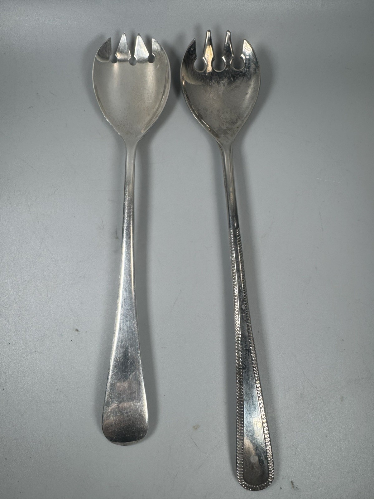 Vintage EPNS Yeoman Plate Salad Serving Forks Set of 2 Made in England 9–9.5”