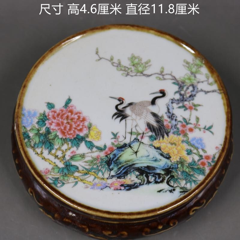 Hollow Flower and Bird Pattern Small Flower Pot Holder Craft Porcelain Base