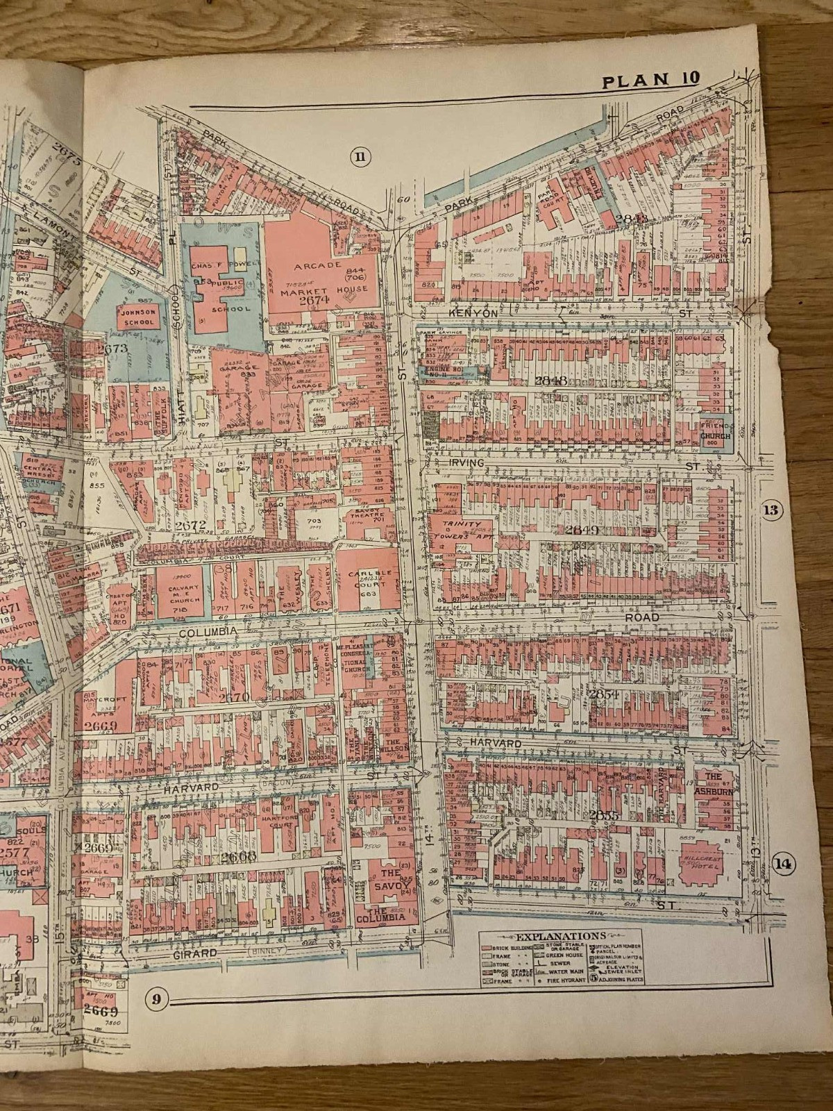 Detailed large plat map. Dennison Neighborhood (PLAN 10) Washington D.C. 1931