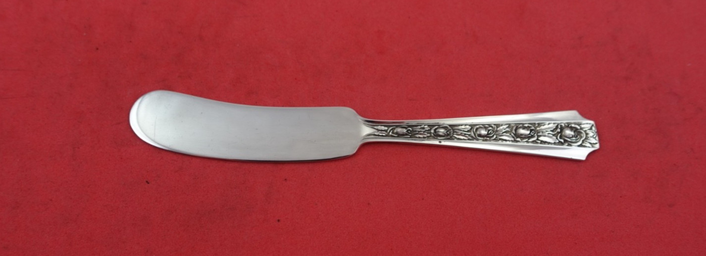 Talisman Rose by Frank Whiting Sterling Butter Spreader Flat handle 5 3/4″