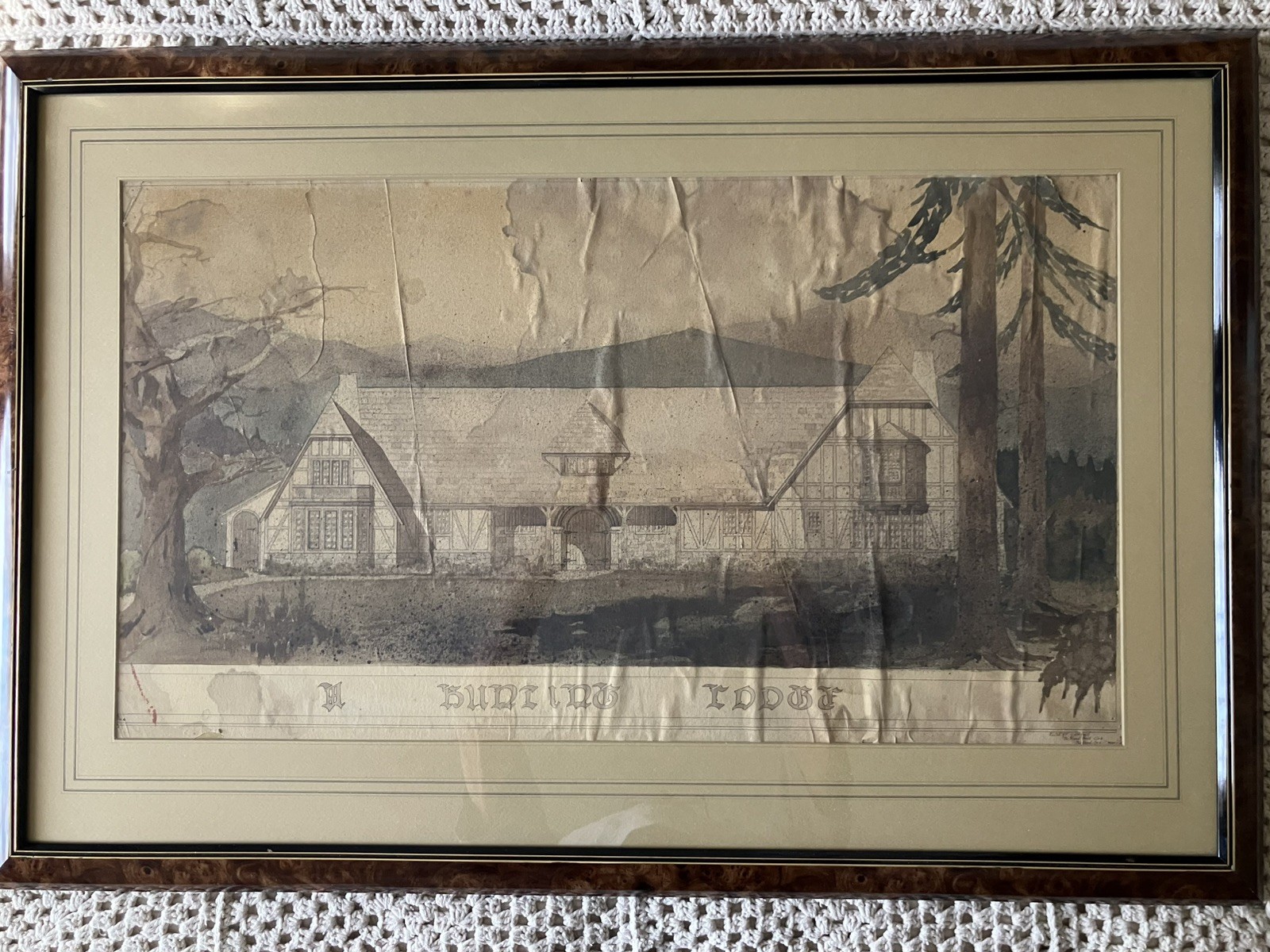 Albert Gambell for The Portland Architectural Club C 1929 “A Hunting Lodge” Rare