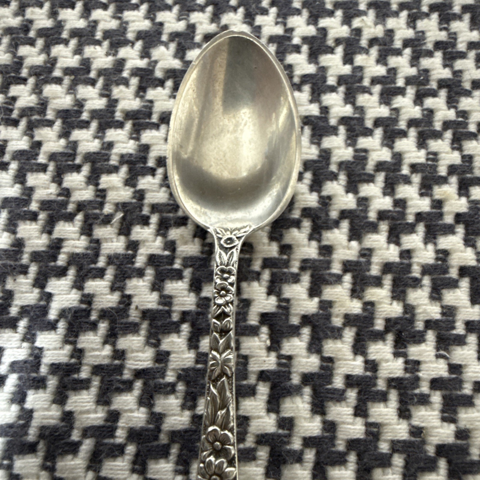 One S. Kirk & Son Sterling Silver Repousse Spoon 4”