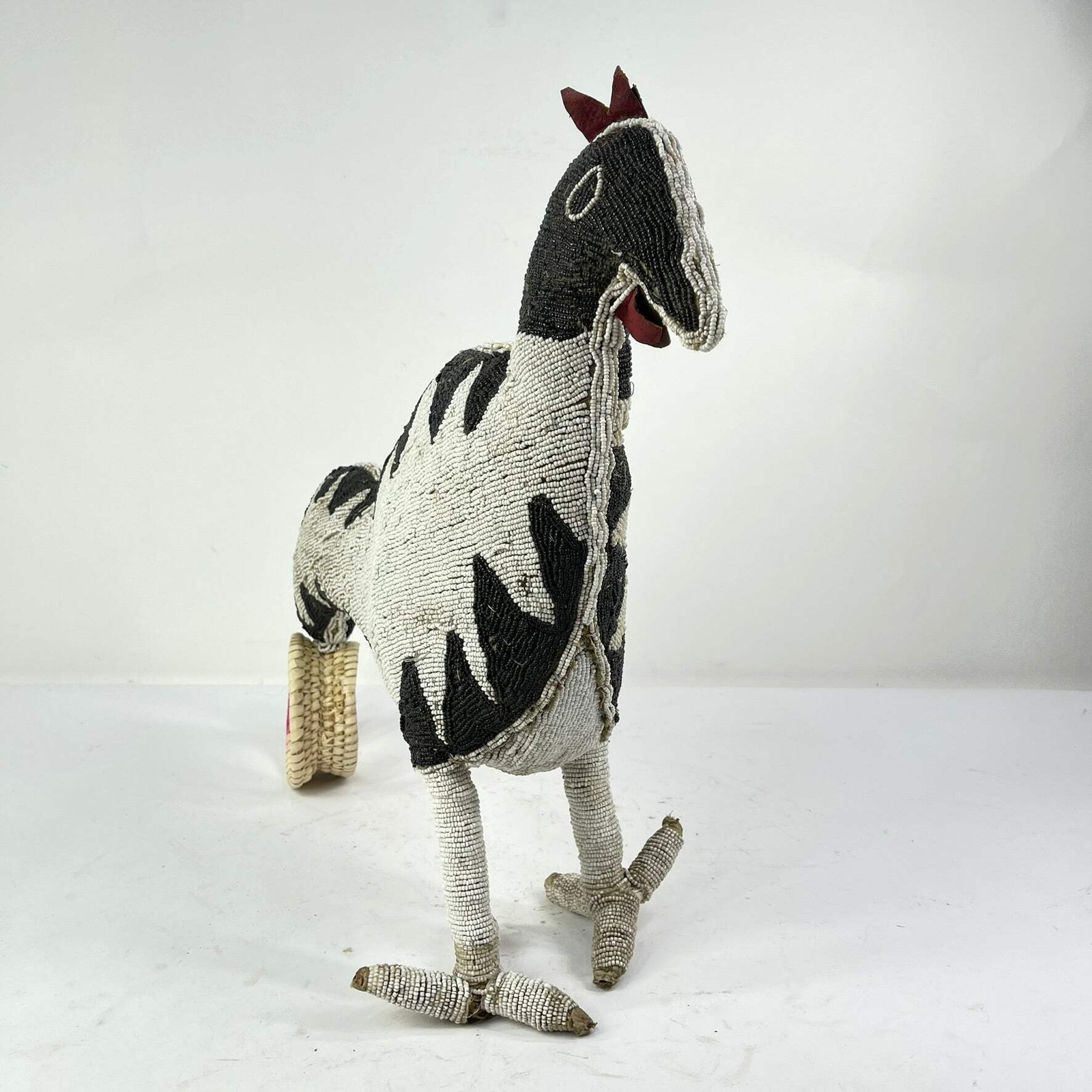 Yoruba Beaded Black and White Chicken Nigeria