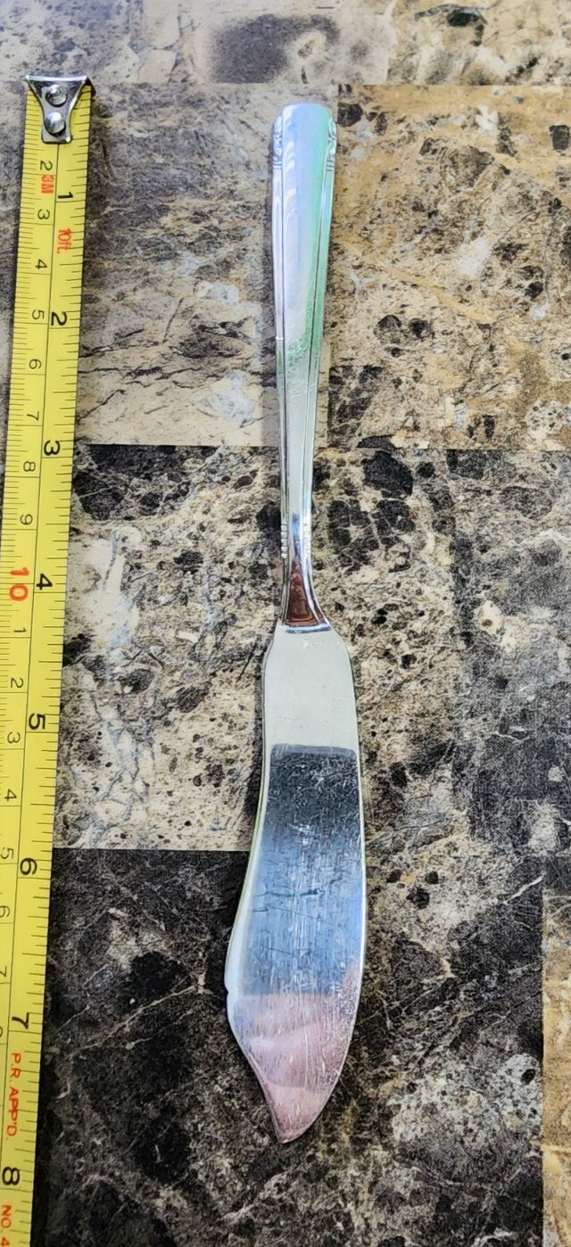 ONEIDA TUDOR PLATE c1926 ELAINE PATTERN SILVERPLATED MASTER BUTTER KNIFE 🧈